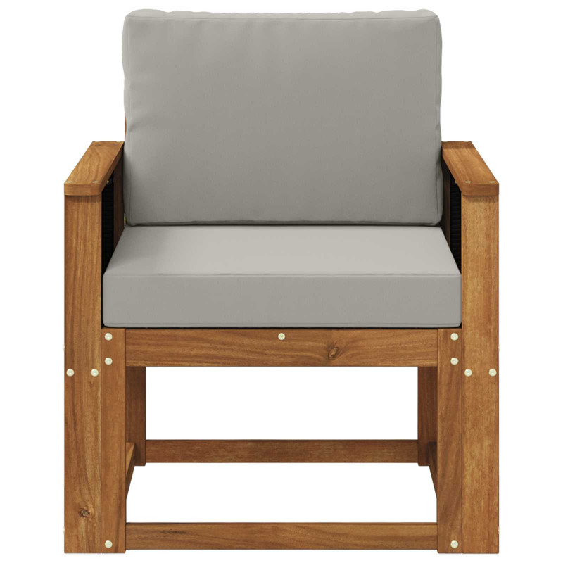 Środkowa sofa ogrodowa Lite Drewno Akacji naturalny