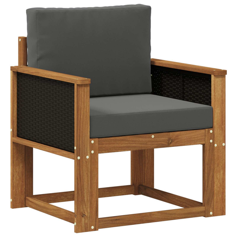 Środkowa sofa ogrodowa Lite Drewno Akacji naturalny
