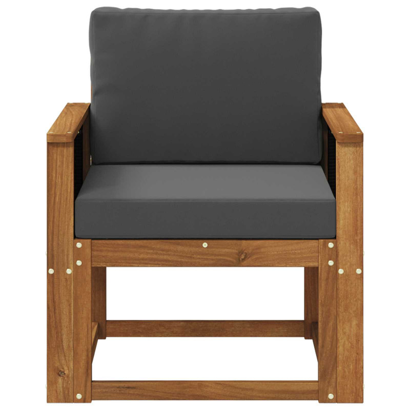 Środkowa sofa ogrodowa Lite Drewno Akacji naturalny