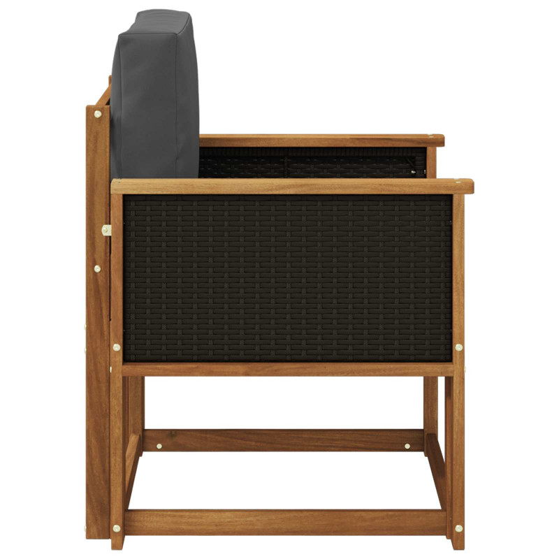 Środkowa sofa ogrodowa Lite Drewno Akacji naturalny