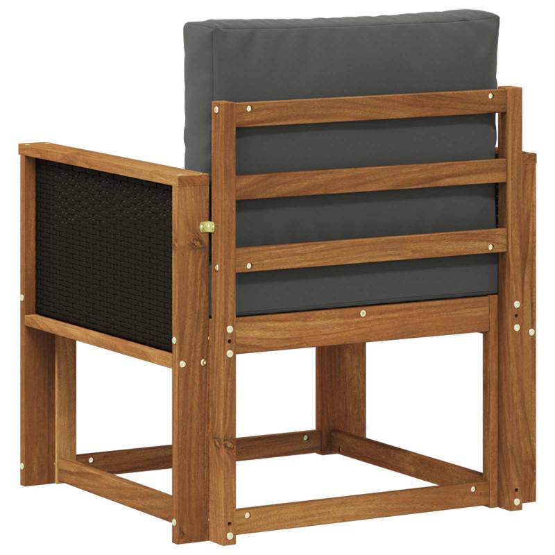 Środkowa sofa ogrodowa Lite Drewno Akacji naturalny