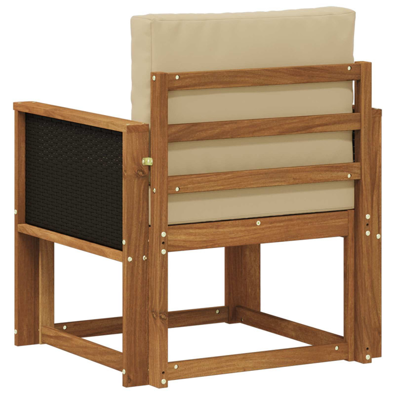 Środkowa sofa ogrodowa Lite Drewno Akacji naturalny
