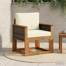 Środkowa sofa ogrodowa Lite Drewno Akacji naturalny