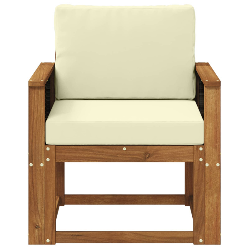 Środkowa sofa ogrodowa Lite Drewno Akacji naturalny