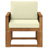 Środkowa sofa ogrodowa Lite Drewno Akacji naturalny