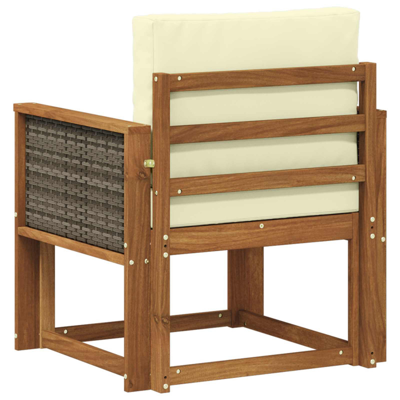 Środkowa sofa ogrodowa Lite Drewno Akacji naturalny