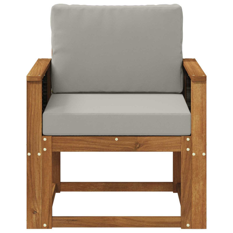 Środkowa sofa ogrodowa Lite Drewno Akacji naturalny