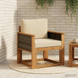 Środkowa sofa ogrodowa Lite Drewno Akacji naturalny