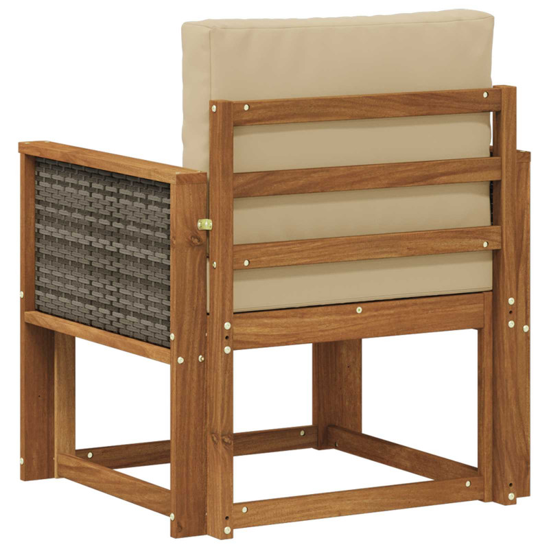 Środkowa sofa ogrodowa Lite Drewno Akacji naturalny