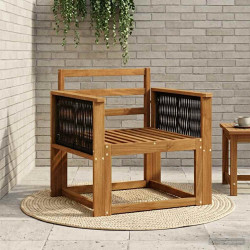 Środkowa sofa ogrodowa Lite Drewno Akacji naturalny
