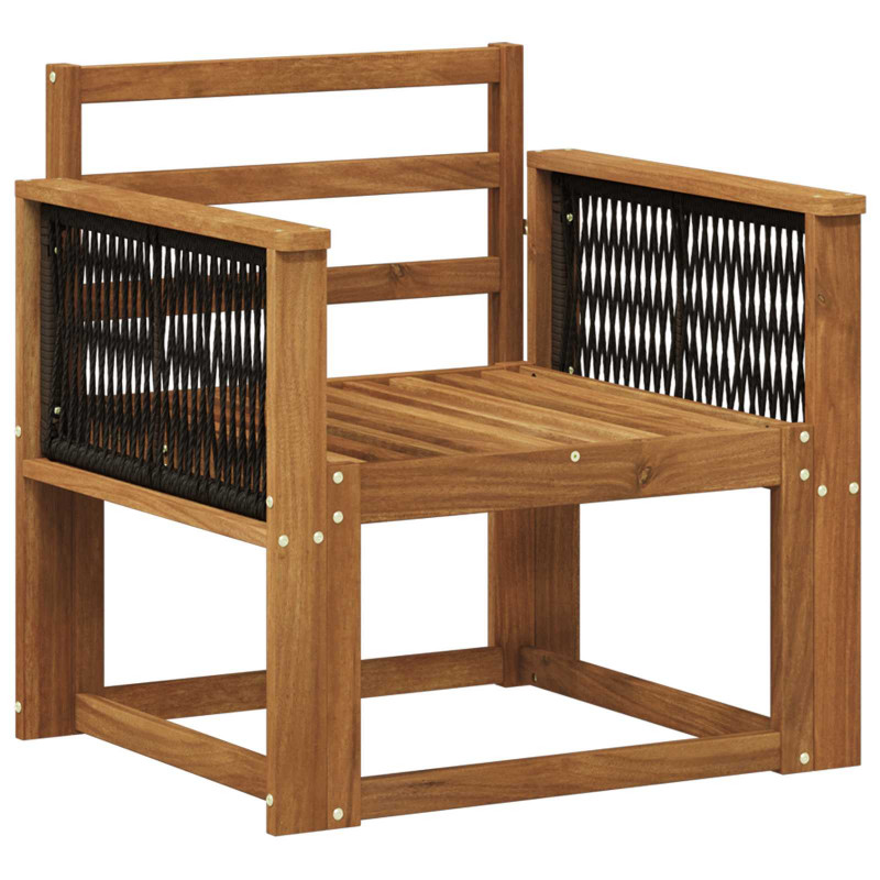 Środkowa sofa ogrodowa Lite Drewno Akacji naturalny