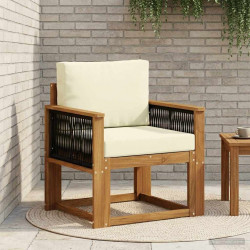 Środkowa sofa ogrodowa Lite Drewno Akacji naturalny