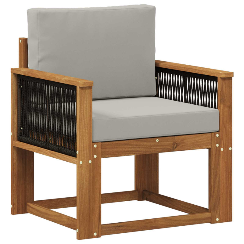 Środkowa sofa ogrodowa Lite Drewno Akacji naturalny