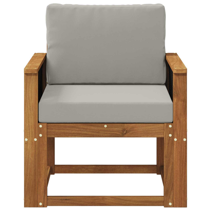 Środkowa sofa ogrodowa Lite Drewno Akacji naturalny