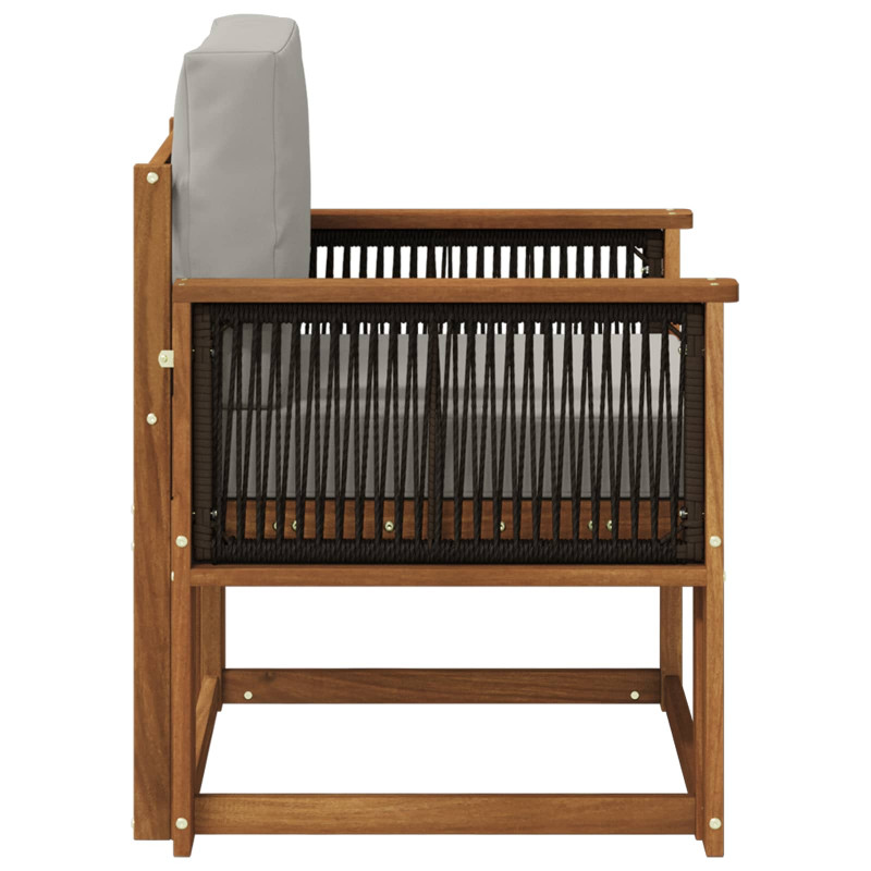 Środkowa sofa ogrodowa Lite Drewno Akacji naturalny