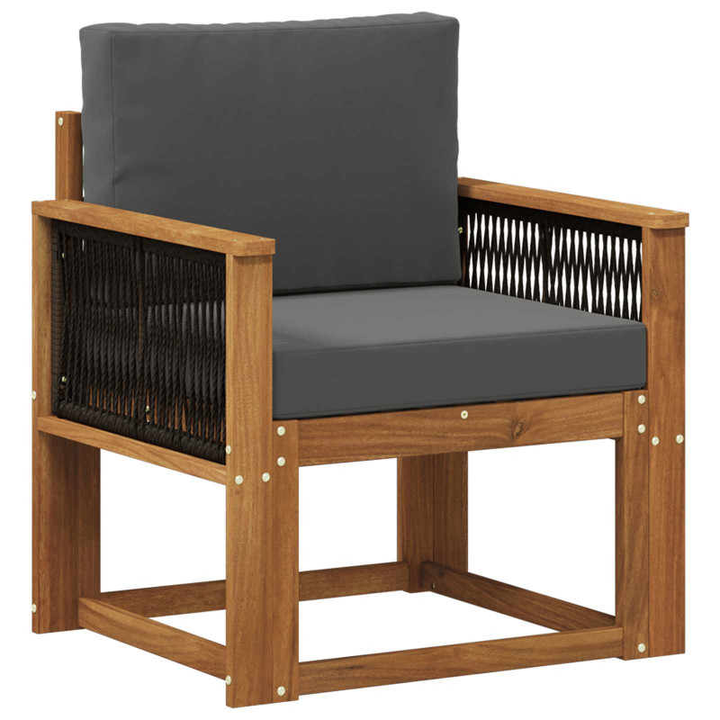 Środkowa sofa ogrodowa Lite Drewno Akacji naturalny