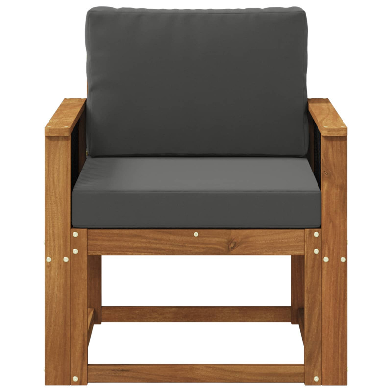 Środkowa sofa ogrodowa Lite Drewno Akacji naturalny