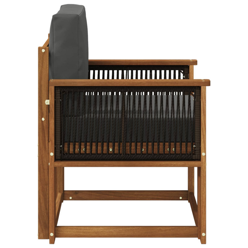 Środkowa sofa ogrodowa Lite Drewno Akacji naturalny