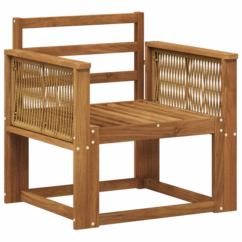 Środkowa sofa ogrodowa Lite Drewno Akacji naturalny