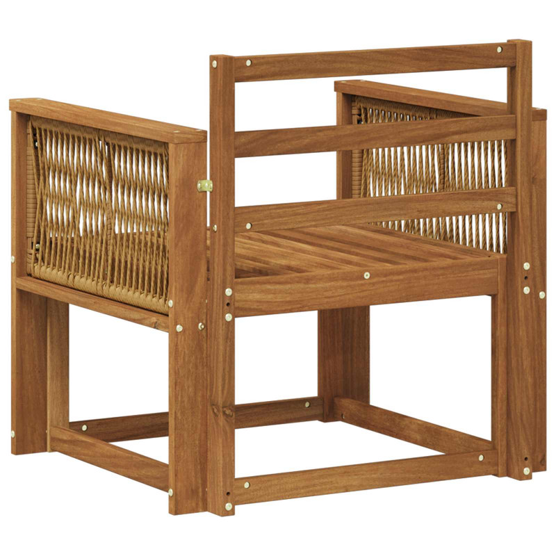 Środkowa sofa ogrodowa Lite Drewno Akacji naturalny
