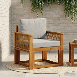 Środkowa sofa ogrodowa Lite Drewno Akacji naturalny