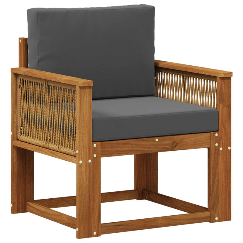 Środkowa sofa ogrodowa Lite Drewno Akacji naturalny