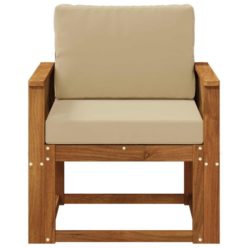 Środkowa sofa ogrodowa Lite Drewno Akacji naturalny