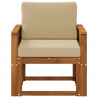 Środkowa sofa ogrodowa Lite Drewno Akacji naturalny