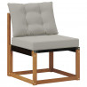 Środkowa sofa ogrodowa Lite Drewno Akacji naturalny