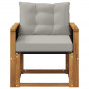 Środkowa sofa ogrodowa Lite Drewno Akacji naturalny