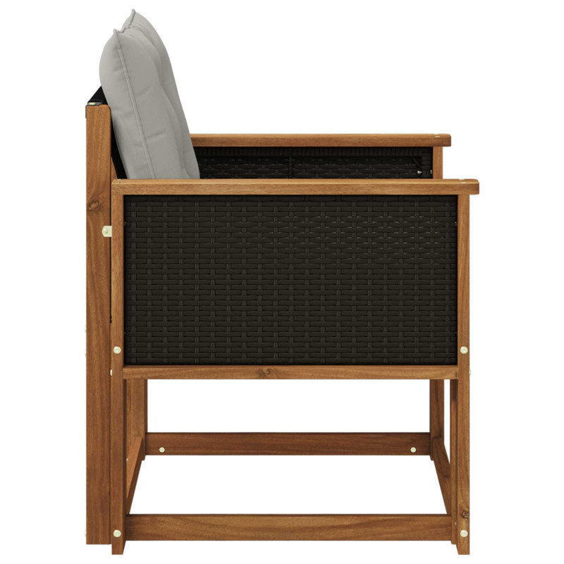 Środkowa sofa ogrodowa Lite Drewno Akacji naturalny
