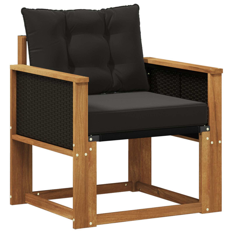 Środkowa sofa ogrodowa Lite Drewno Akacji naturalny
