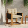Środkowa sofa ogrodowa Lite Drewno Akacji naturalny