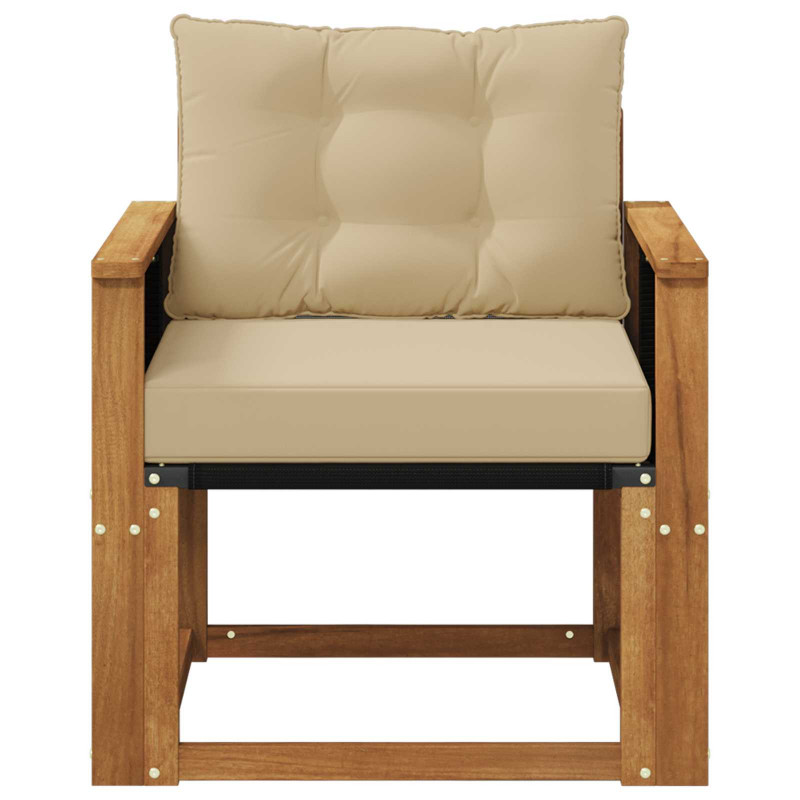 Środkowa sofa ogrodowa Lite Drewno Akacji naturalny