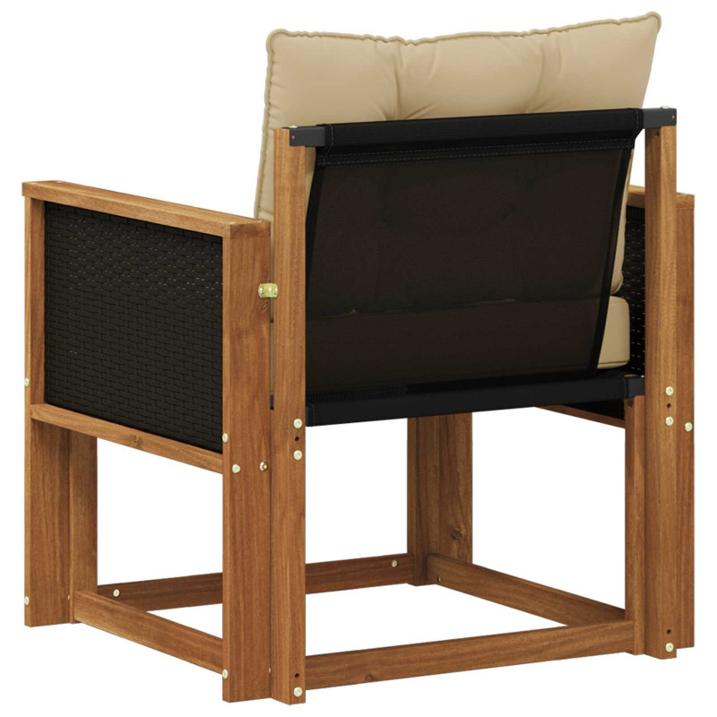 Środkowa sofa ogrodowa Lite Drewno Akacji naturalny