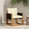 Środkowa sofa ogrodowa Lite Drewno Akacji naturalny