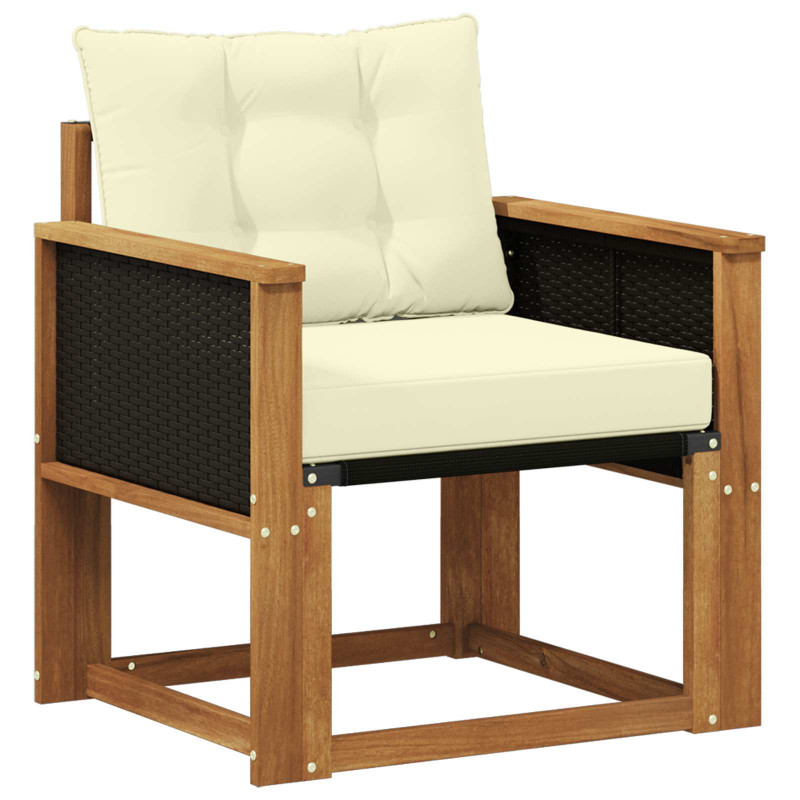 Środkowa sofa ogrodowa Lite Drewno Akacji naturalny
