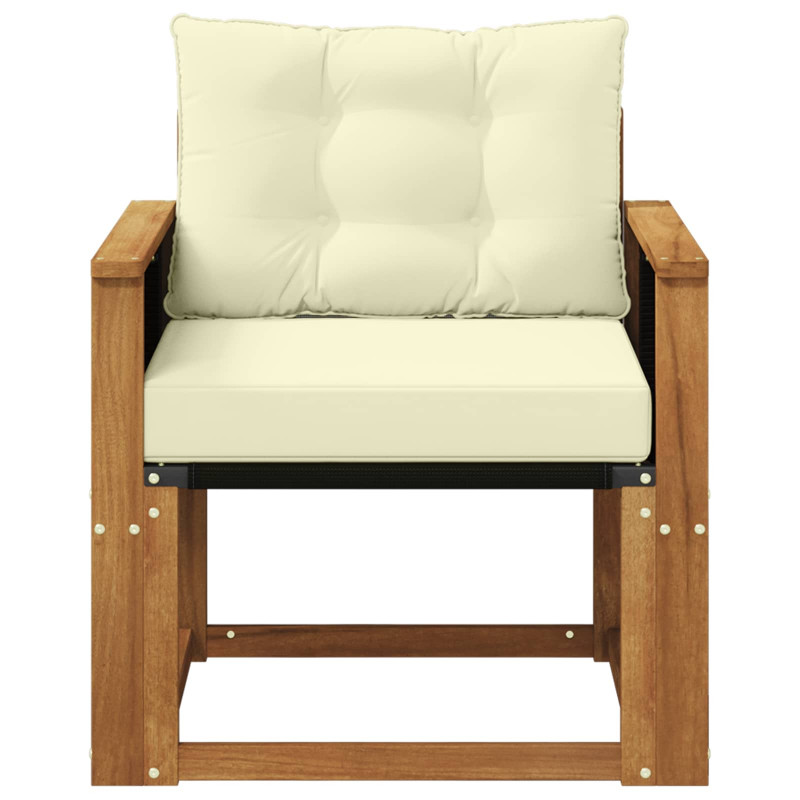 Środkowa sofa ogrodowa Lite Drewno Akacji naturalny