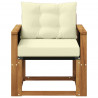 Środkowa sofa ogrodowa Lite Drewno Akacji naturalny