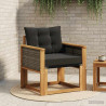 Środkowa sofa ogrodowa Lite Drewno Akacji naturalny