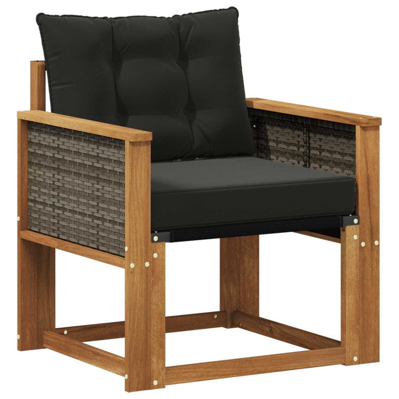 Środkowa sofa ogrodowa Lite Drewno Akacji naturalny