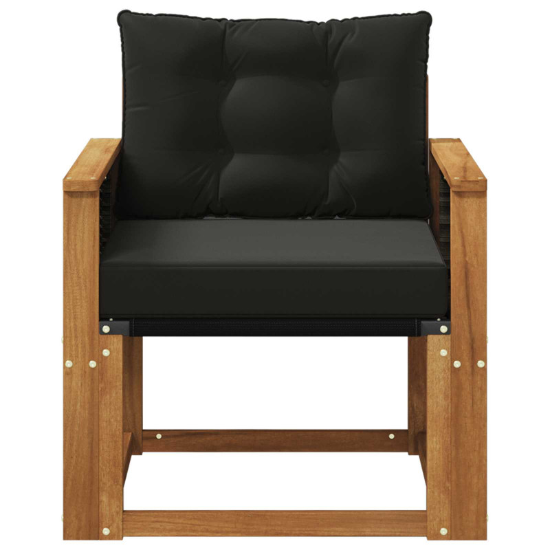 Środkowa sofa ogrodowa Lite Drewno Akacji naturalny