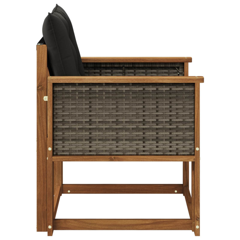 Środkowa sofa ogrodowa Lite Drewno Akacji naturalny