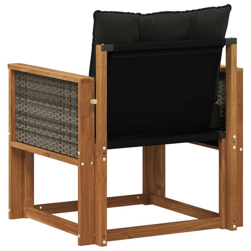 Środkowa sofa ogrodowa Lite Drewno Akacji naturalny