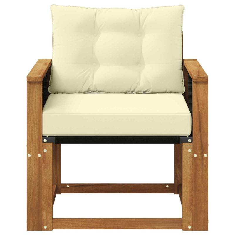 Środkowa sofa ogrodowa Lite Drewno Akacji naturalny