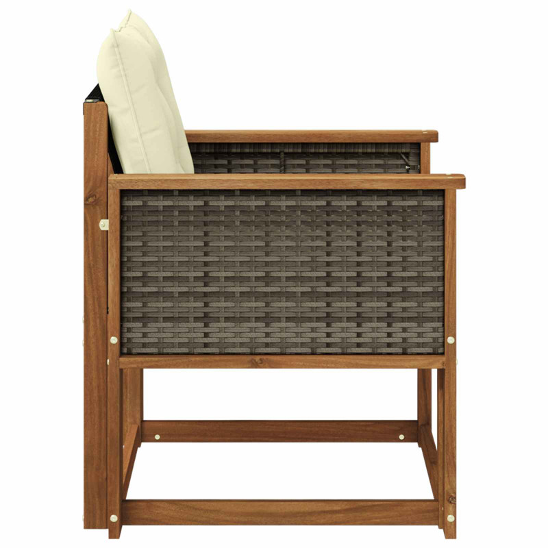 Środkowa sofa ogrodowa Lite Drewno Akacji naturalny