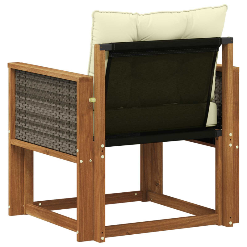 Środkowa sofa ogrodowa Lite Drewno Akacji naturalny
