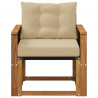 Środkowa sofa ogrodowa Lite Drewno Akacji naturalny