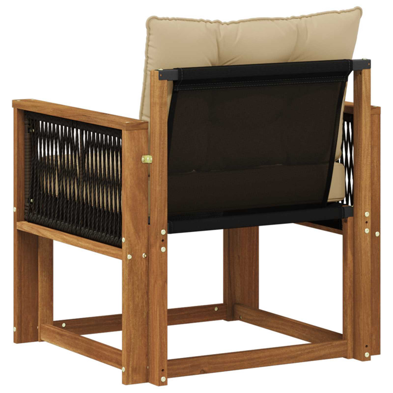 Środkowa sofa ogrodowa Lite Drewno Akacji naturalny