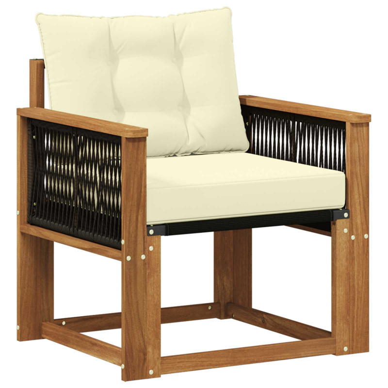 Środkowa sofa ogrodowa Lite Drewno Akacji naturalny